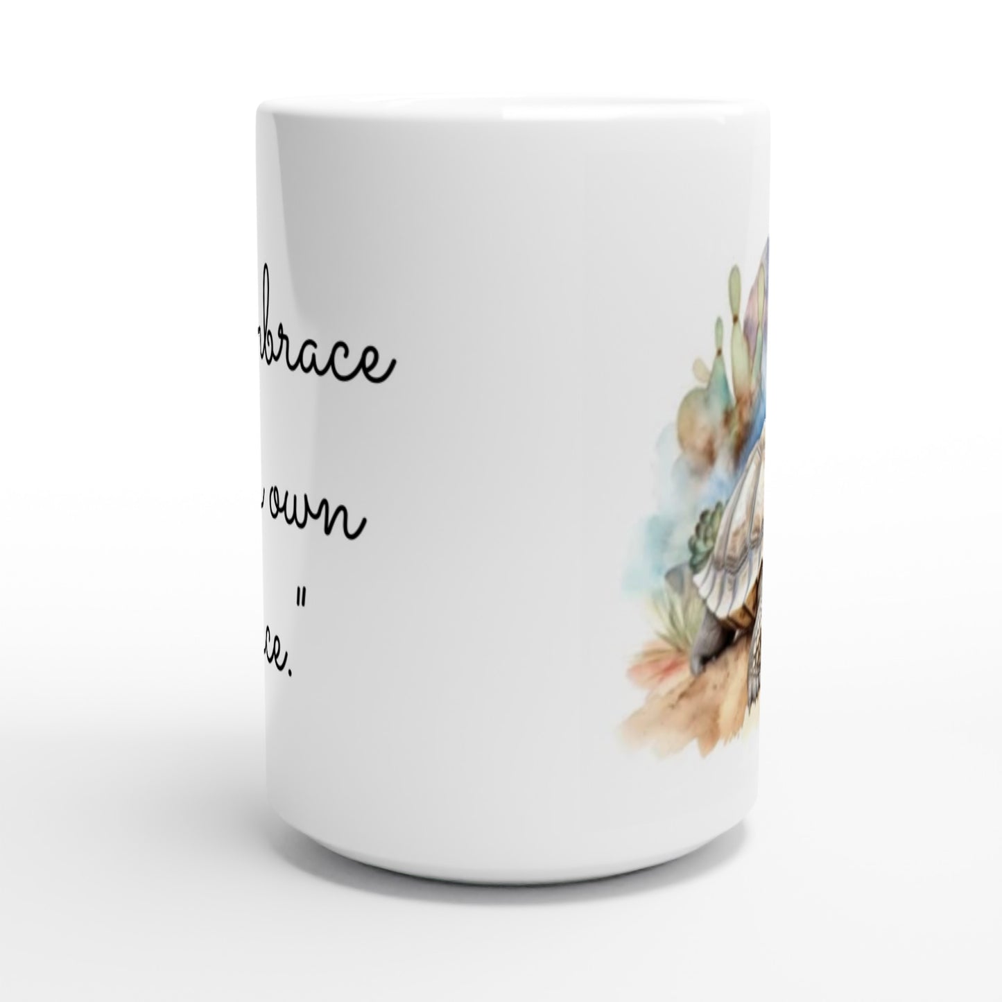 Personalized Desert Tortoise Mug White 15oz Ceramic Mug